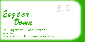 eszter doma business card